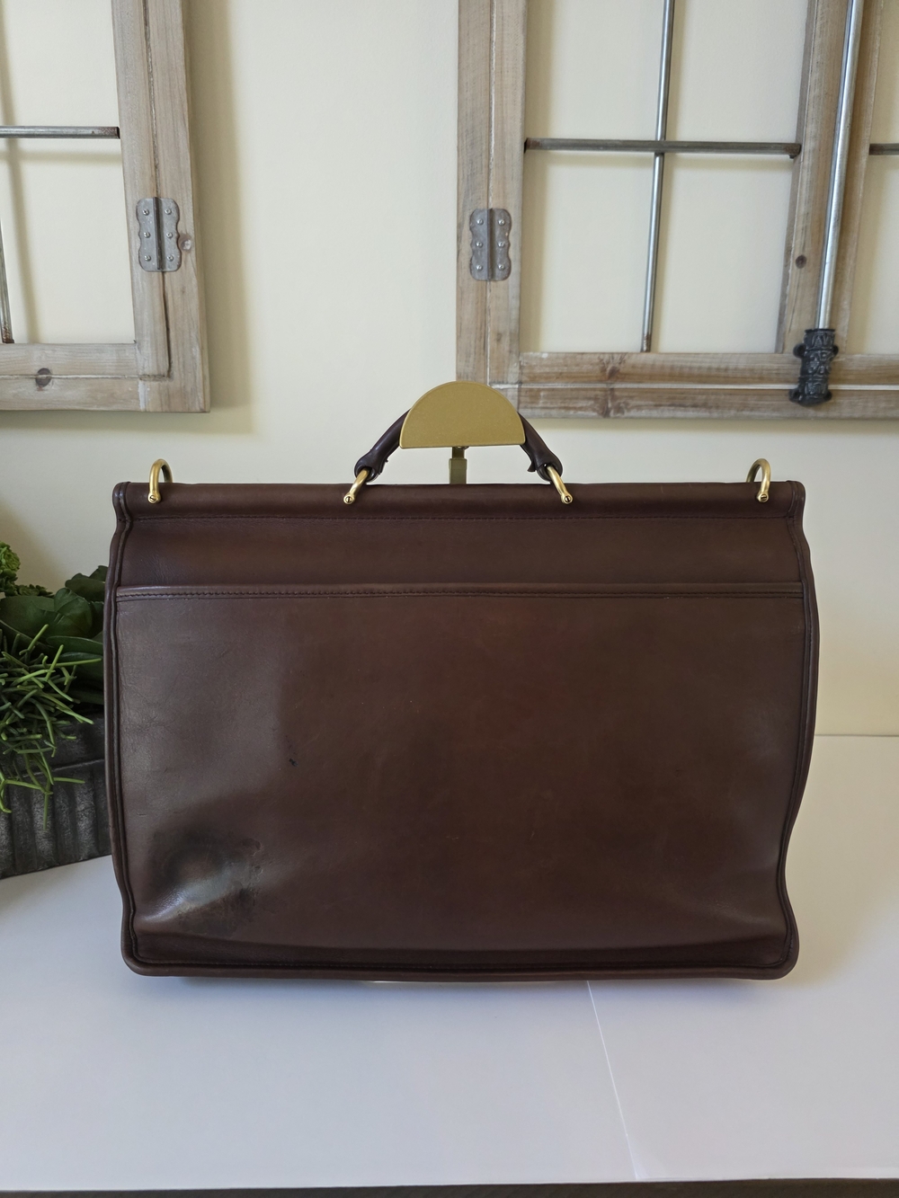 Vintage Coach Beekman Mahagony Briefcase Messenger Laptop Bag USA 1997 - Picture 3 of 16